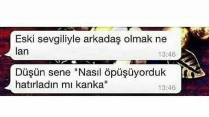 Eski sevgiliden dost olur mu?
