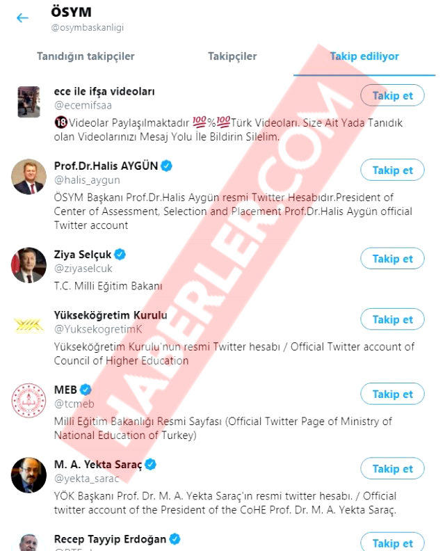 ÖSYMnin Twitter hesabından +18lik bir hesabın takip edilmesi hakkında ÖSYMye ne demek istersiniz?
