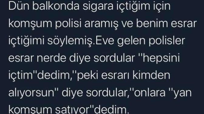 Komşunuz, siz balkonda sigara içtiniz diye sizi polise şikayet etse ne yaparsınız?