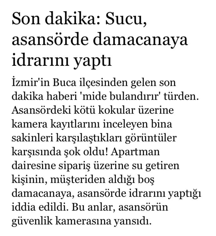 İzmir’de sucu, damacanaya asansörde idrarını yaptı, bu nedir böyle?