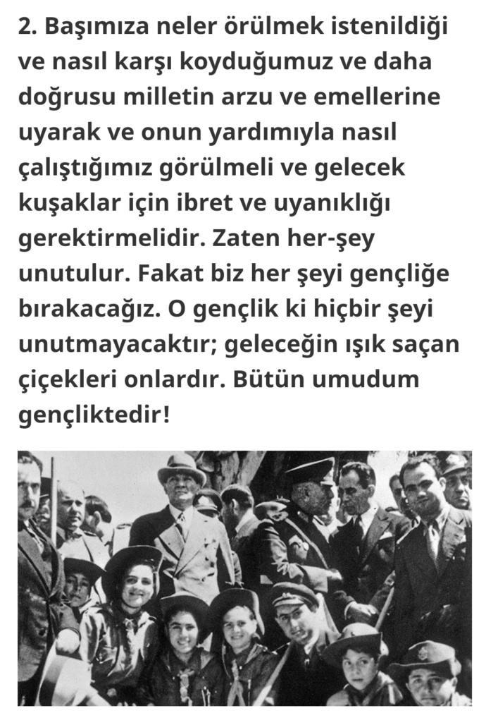 Kendinizi M. Kemal ATATÜRKÜN bu ülkeyi emanet ettiği gençlik olarak görüyormusunuz?