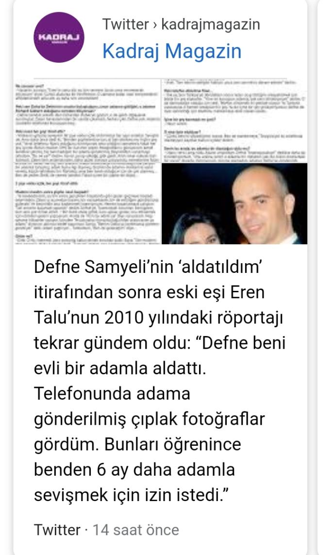 Defne samyeli olayına ne diyorsunuz?