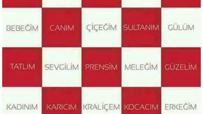 Sevdiğine, sevgiline , flörtüne , eşine nasıl hitap edersin & ediyorsun?