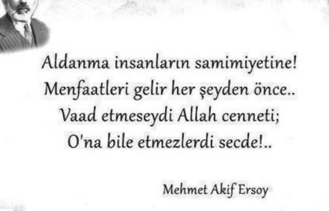 INSANLAR VE MENFAATLERI?