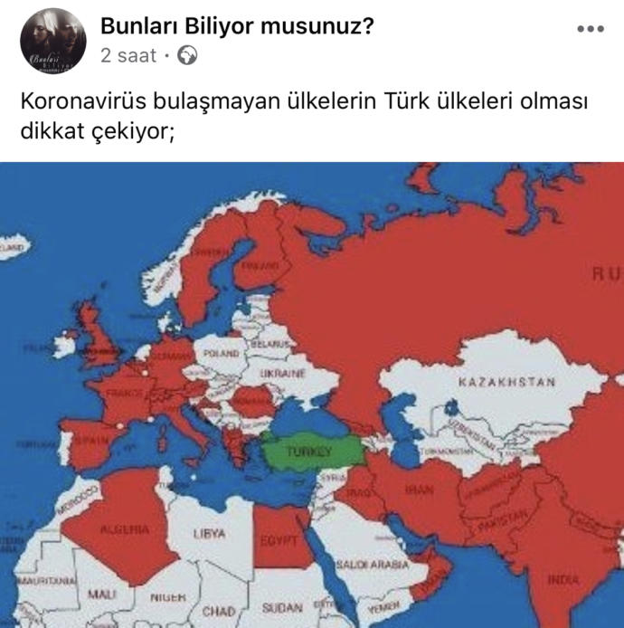 Korona virüsü bulaşmayan ülkelerin Türk ülkeleri olması şaşırtıcı ve korkutucu değil mi?