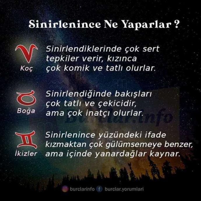 Burçlar sinirlenince ne yaparmış? Sizler sinirlendiğiniz zaman neler yaparsınız KScanlar?