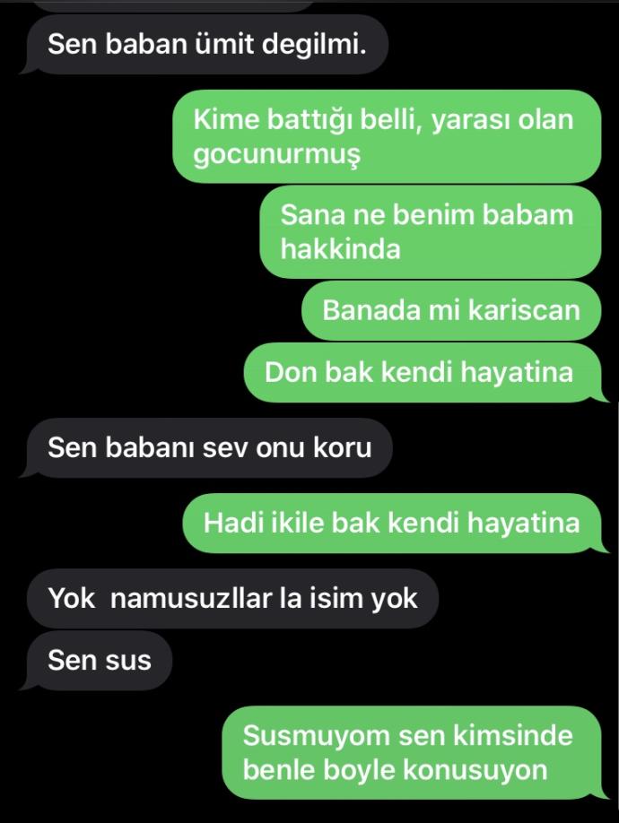 Dayım annemin evlenmesini istemiyor ve bana boyle mesaj attı?