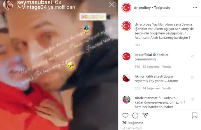 Şeyma Subaşı sevgilisiyle öpüştüğü storylerini paylaştı! Ülkece yas tuttuğumuz bir dönemde bu yaptığı normal mi?