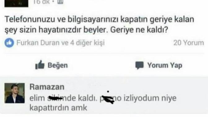 Telefonunuzu ve bilgisayarı kapatın, geriye kalan şey sizin hayatınızdır?