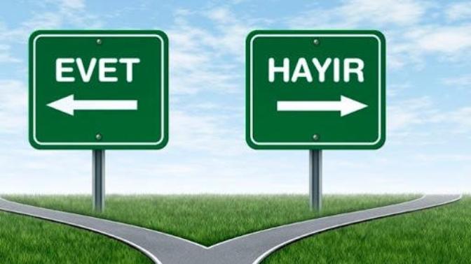 Hayatınızda daha çok evet mi dersiniz yoksa hayır mı?