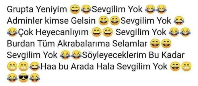 Tolga gelsin yardım etsin sevgilim yok :)