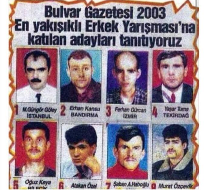 En Yakışıklı Erkek yarışması düzenlense kimler katılır?