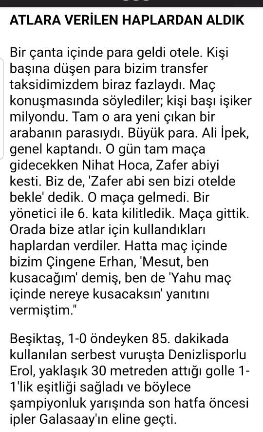 Beşiktaşın şampiyonlugunu nasil çalinmış?