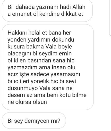 Eski sevgili 5 ay sonra niye bunları yazar?