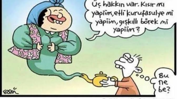 Yemek yapmayı bilmeyen kız evde kalır mı?