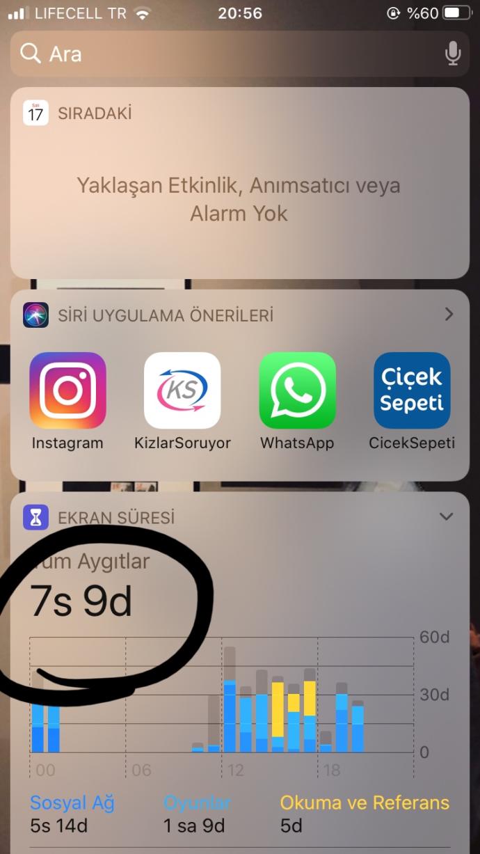 Günlük kaç saat telefona bakıyorsunuz?