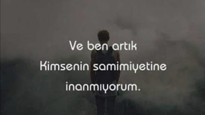 Samimiyetsiz insanlar bu dersi hak etmiyor mu?