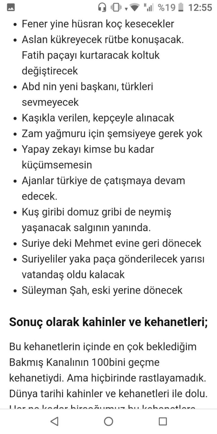 Kehanetler ve gerçekler?