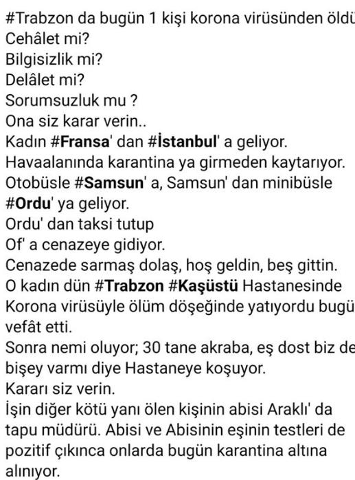 Korona virüs nasıl yayıldı sizce?