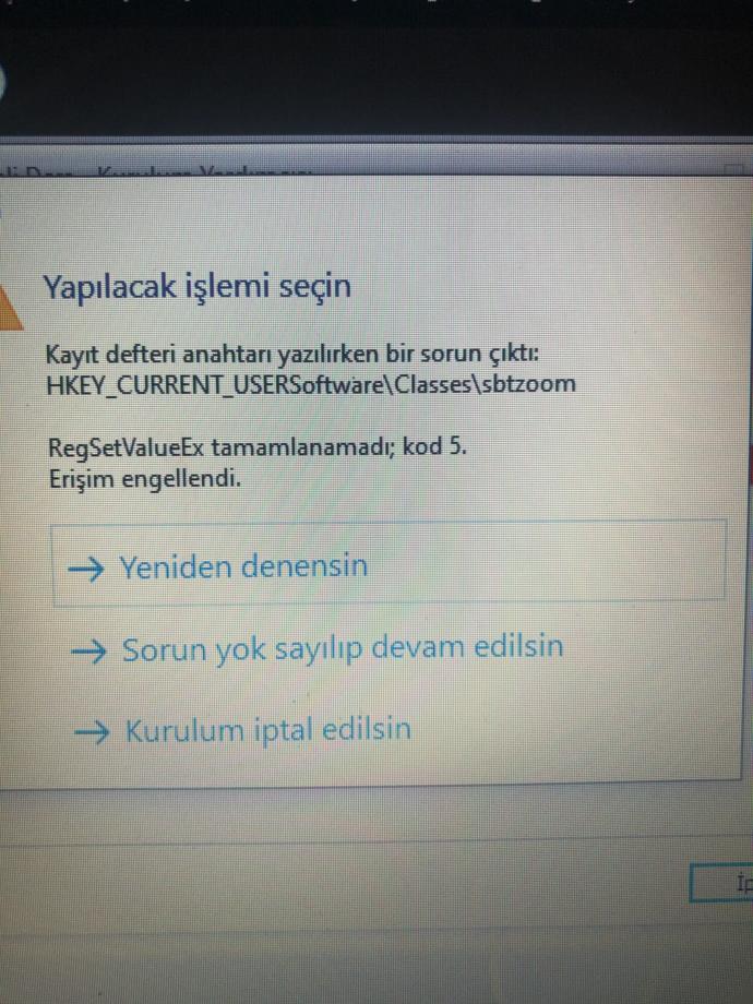 Pc ye bir dosya Kurulumu yaparken bu hatayı alıyorum ne yapmam lazım ÖNEMLİ?