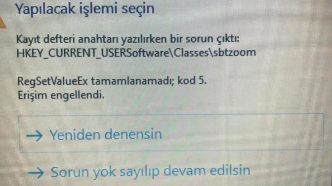 Pc ye bir dosya Kurulumu yaparken bu hatayı alıyorum ne yapmam lazım ÖNEMLİ?