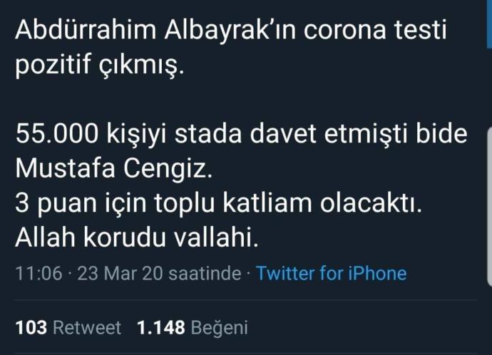 Abdurrahim Albayrak ve eşinin 2. korona virüs testi pozitif çıktı. Ne düşünüyorsunuz?