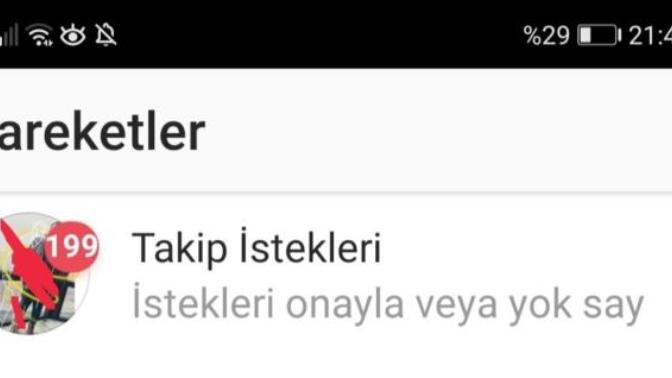 İnstagram da kaç takip isteğiniz var?