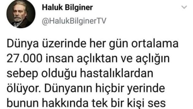 Aşağıda bir söz paylaştım.. Haluk bilginer ‘ e katılıyor musunuz?