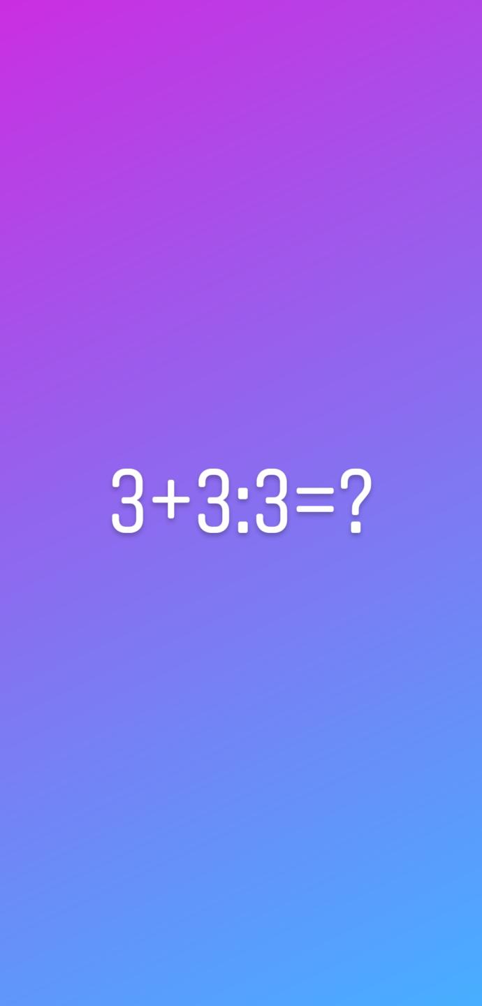 3+3:3 işleminin sonucu kaçtır?