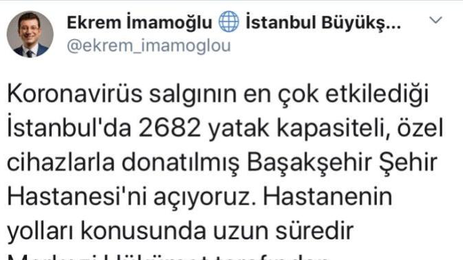 Başakşehir şehir hastanesini Ekrem İmamoğlu açıyor ne düşünüyorsunuz?