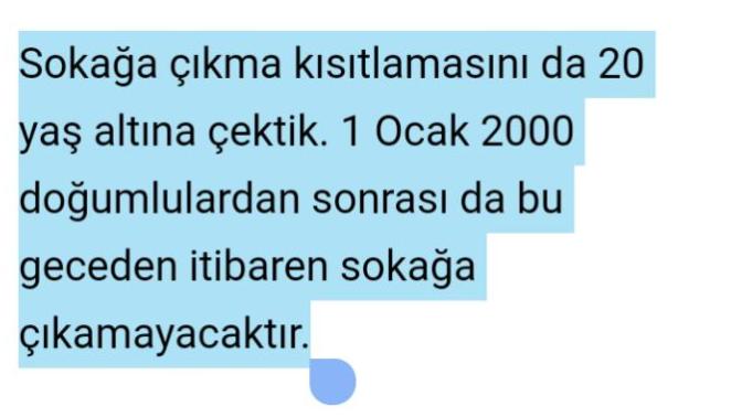 Sokağa çıkma yasağı?