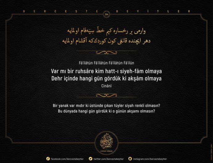 Dehr içinde hangi gün gördük ki akşam olmaya?