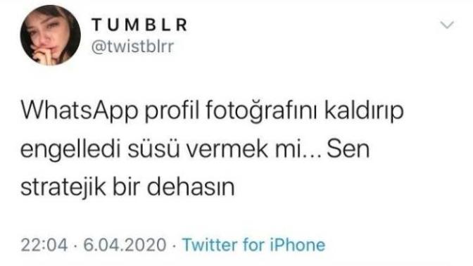 WhatsApp profil fotoğrafını kaldırıp engelledi süsü verenler burda mı?