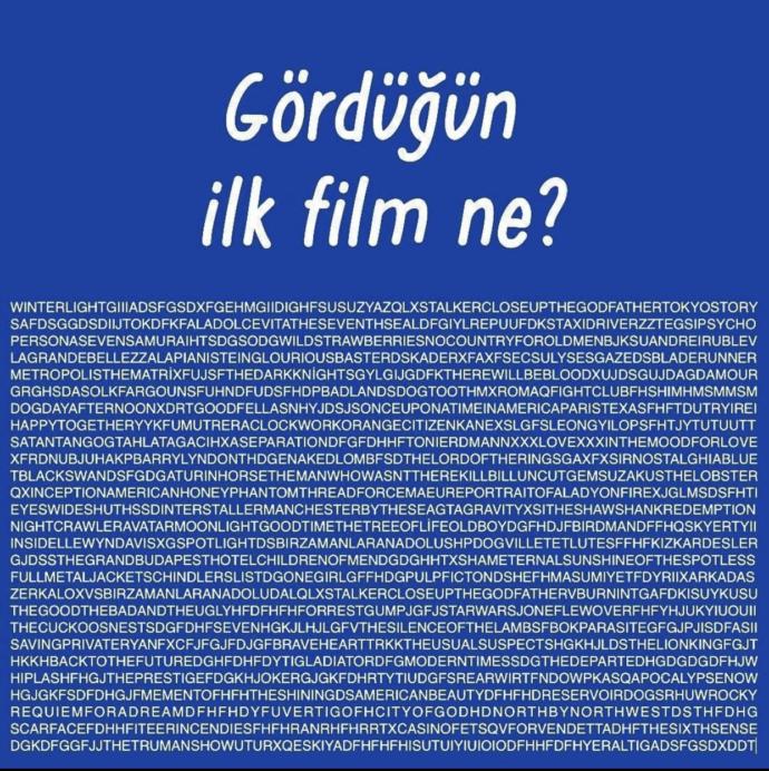 Bu resimde gördüğünüz ilk film nedir?