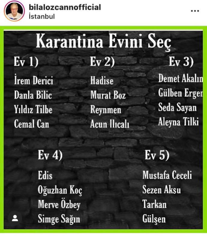 Karantina evini seç! 4 ünlüyle bir evde karantinada kalsan, hangi grubu seçerdin?
