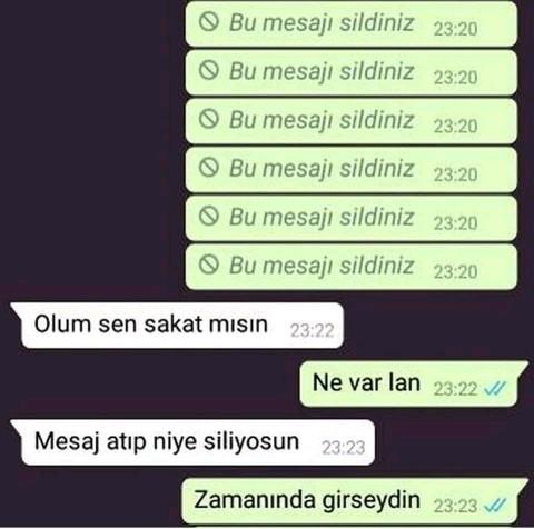 Sizde de yazıp yazıp sildiginiz mesajlar oldu mu?