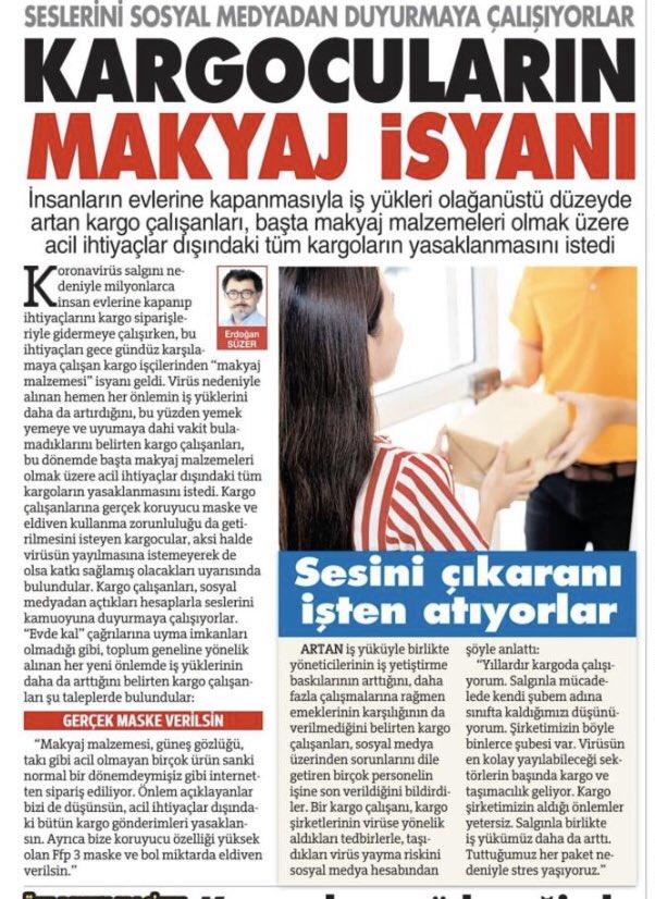Kargocular isyanda! Kadınların makyaj malzemesini götürmekten isyan etmişler. Bu konu hakkında düşünceni neler :D :D :D?