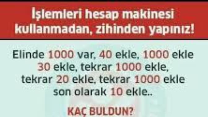 Beyin jimnastiği yapıyor musun?