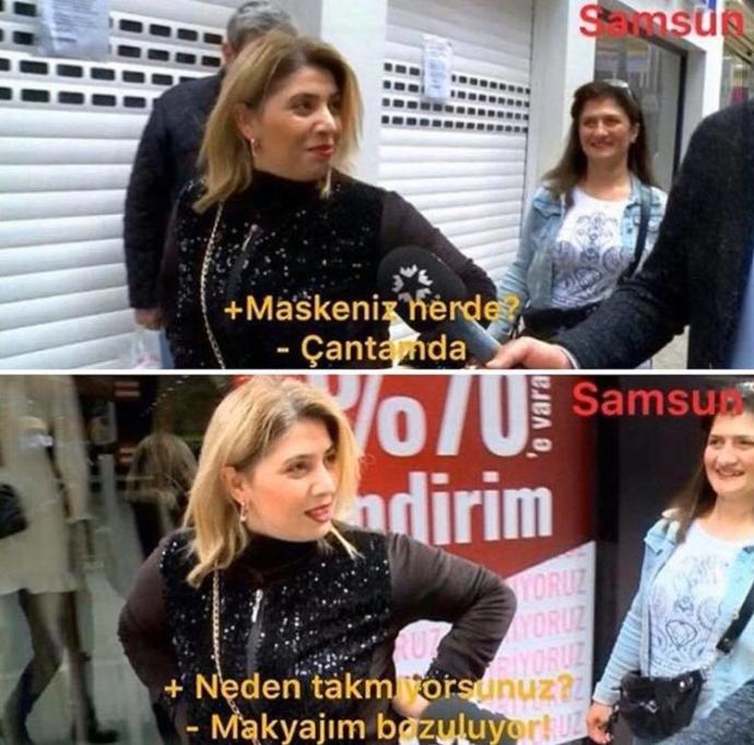 Sizce kadınlar makyajı bozulmasın diye maske takmak istemiyor olabilir mi?