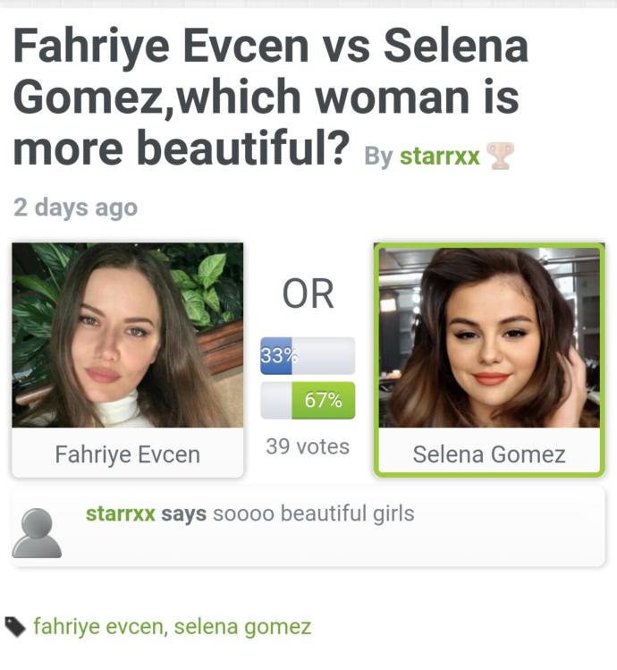 Selena gomez , aleyna tilki den 50 kat daha mı güzel?