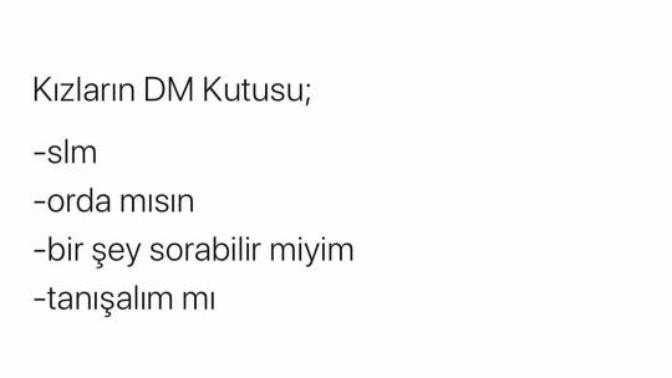Kızların DM kutusu nasıl 😀?
