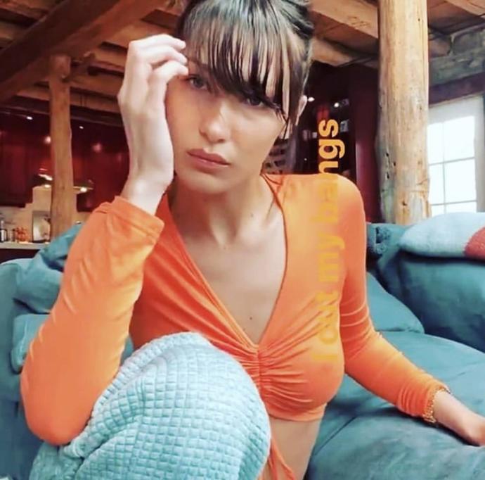 Bella Hadid, evde sıkıntıdan kahkül kesti! Siz kendinizde bir değişiklik yaptınız mı?