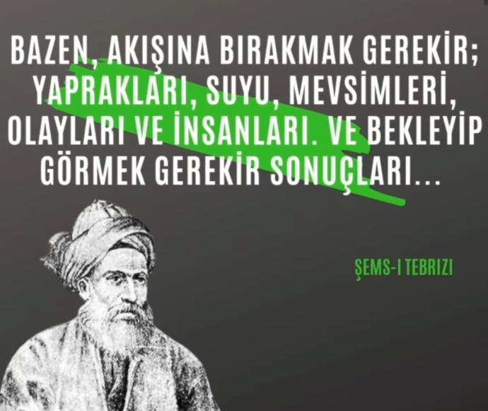 Bazen akışına bırakıyor musunuz hayatı?