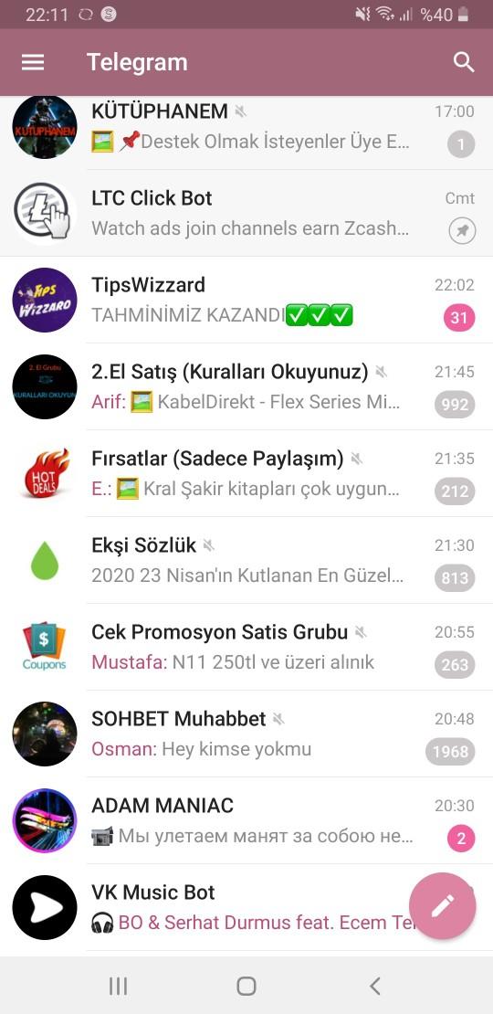 Telegram kullanan  var mı sizce de çok kullanışlı değil mi?