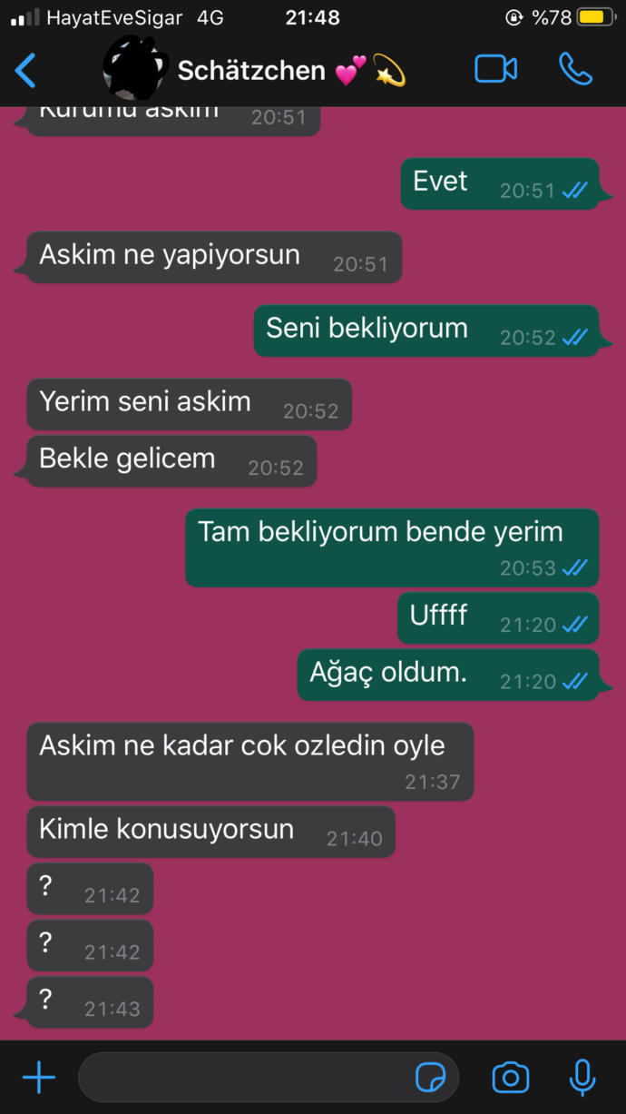 Telefonunuza gelen en son mesaj neydi?