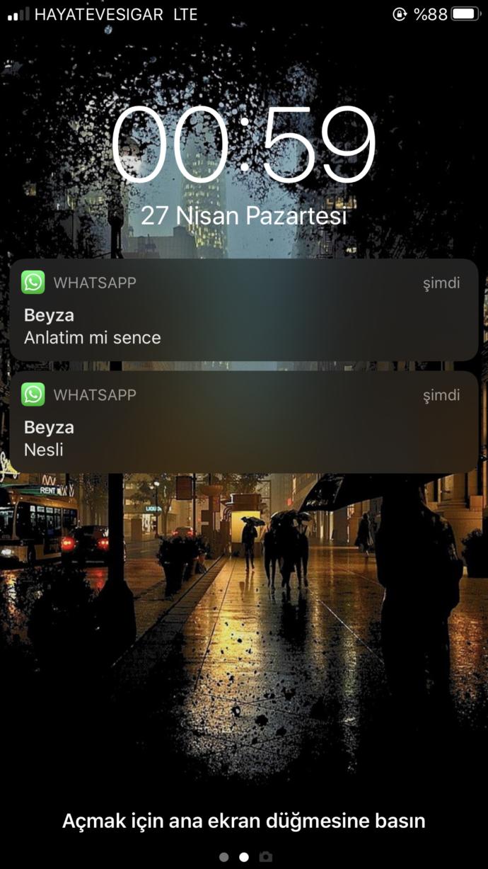 Telefonunuza gelen en son mesaj neydi?