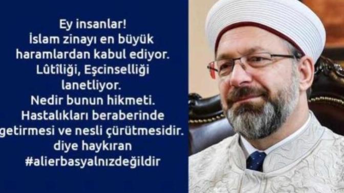 Ali Erbaş'ın zina ve eşcinsellik hakkında yaptığı açıklamalar insan haklarına aykırı bir açıklama mı?
