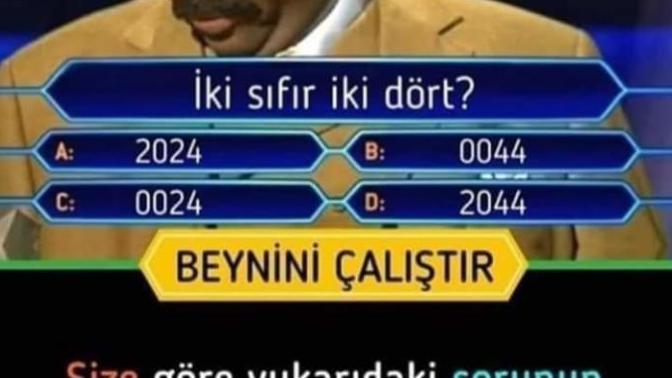 ⁉ Sizce bu sorunun cevabı nedir?