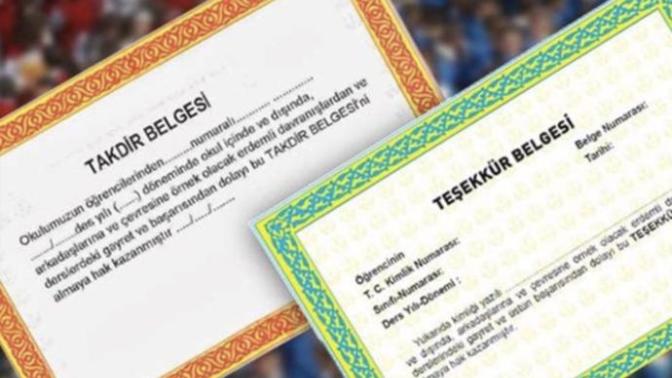 50'nin altında 1 ders olursa Teşekkür Belgesi alınır mı? Ortalama kaç olmalı?