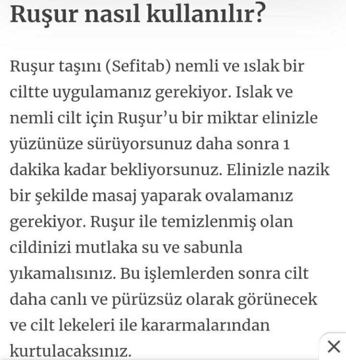 Ruşur taşı hiç duydunuzmu deneyen varmı?